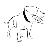 Pitbull Mouth Open Drawing Outline Sticker (6.7" x 5.7")