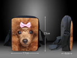 Boston Terrier Portrait, Cartoon Full Image Shoulder Bag