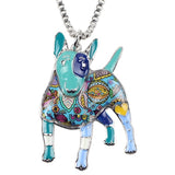 Colorful 3D Bull Terrier Fashion Necklace