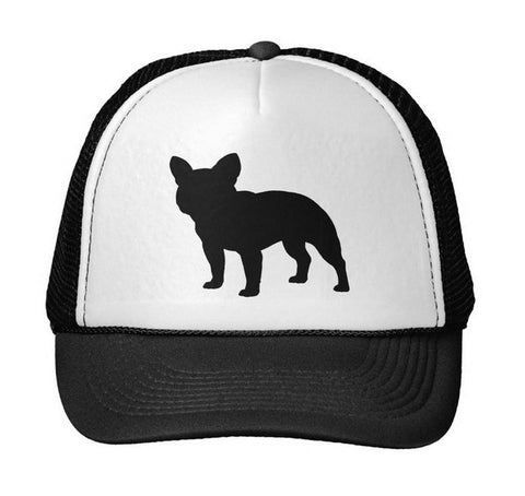 French Bulldog Silhouette Adjustable Trucker Hat