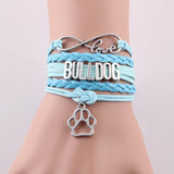 Love Bulldog Paw Rope Chain Bracelet