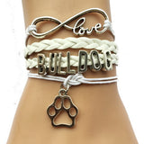 Love Bulldog Paw Rope Chain Charm Bracelet