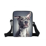 Colorful Portrait Pit Bull, Bull Terrier Shoulder Bag