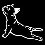 French Bulldog Stretching Up Outline Sticker (6.3" x 5.8")