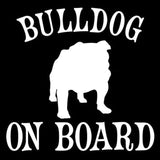 Bulldog On Board Silhouette Bulldog Sticker (5.1" x 5.1")