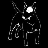 Bull Terrier Outline Patch Sticker (6.5" x 4.6")