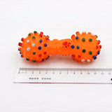 Sound Polka Dot Squeaky Toy Rubber Dumbbell