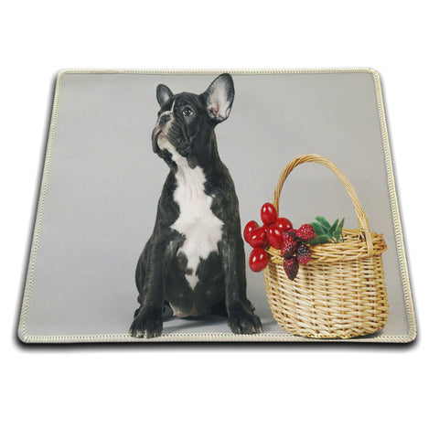 French Bulldog Picnic Basket Portrait Mouse Pad