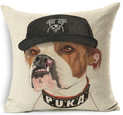 American Bulldog Puka Collar Baseball Cap Pillowcase