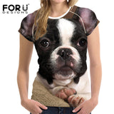Boston Terrier Full Size Portrait Women's T-Shirt