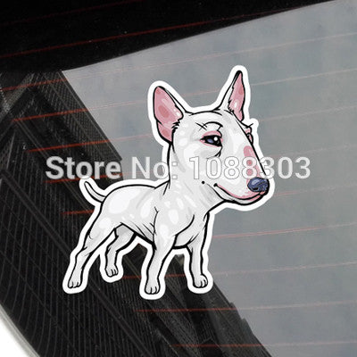 Bull Terrier Cartoon Big Head Sticker (5.2" x 4.7")
