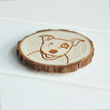 Wooden Tree Slice Bull Terrier Magnet