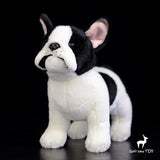 Black White French Bulldog Normal Stance Soft Plush Stuffed Animal