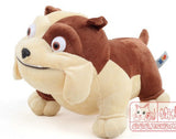 Brown Light Tan Bulldog Big Round Eyes Plush Stuffed Animal