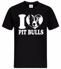 I Love Pit Bulls Men's T-Shirt