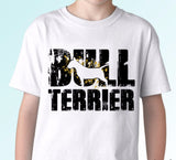 Bull Terrier Dog Outline In Text Men's T-Shirt