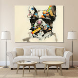 French Bulldog Smoking Art Painting Canvas