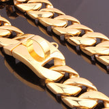 Big Gold Chain Cuban Link Style 32mm Dog Collar