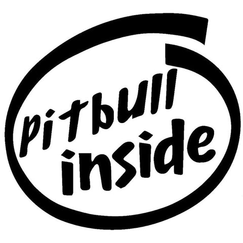 Pitbull Inside Funny Vinyl Decal Sticker