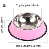 Colored Dog Water Food Bowl