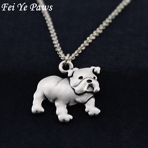 3D English Bulldog Pendant Necklace