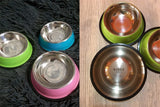 Colored Dog Water Food Bowl