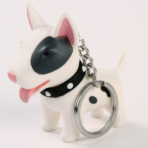 Cute 3D Bull Terrier Keychain