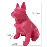 French Bulldog Nordic Abstract Resin Statue Figurine