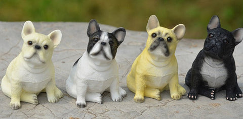 Detailed Light Tan French Bulldog Resin Collection Figurine
