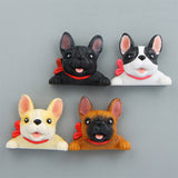 Happy Cute French Bulldog Fridge Magnet