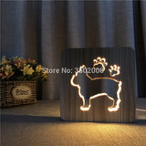 French Bulldog 3D LED Wooden Night Light