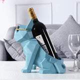 French Bulldog Abstract Geometry Statue Wine Bottle Rack