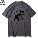Black White Bull Terrier Dog Text Men's T-Shirt