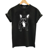 French Bulldog Outline Cute Happy Women's T-Shirt