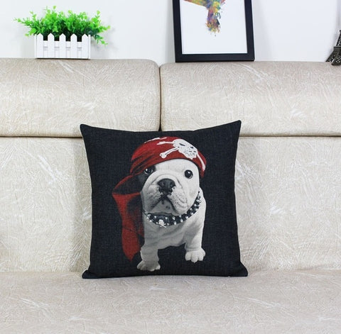 English Bulldog Puppy Pirate Red Bandana Pillowcase