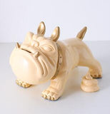 Small Bulldog Teeth Piggy Bank Figurine