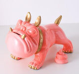 Small Bulldog Teeth Piggy Bank Figurine