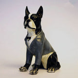 Detailed Boston Terrier Dressed Up Tuxedo Figurine Statue
