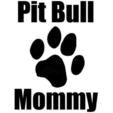 Pit Bull Mommy Dog Paw Sticker (4.7" x 6.3")