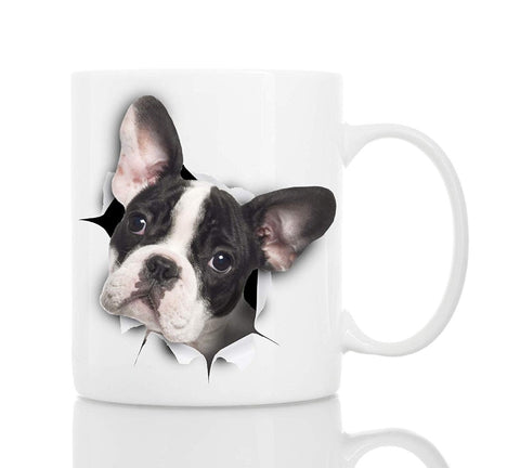 French Bulldog Stick Head Out Coffee Mug
