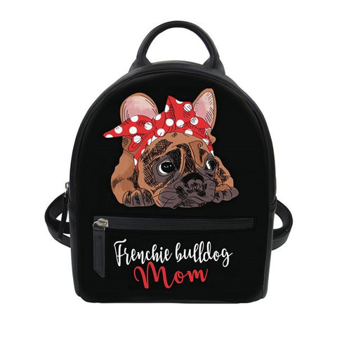 Frenchie Bulldog Mom Black Backpack