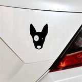 Black Bull Terrier Silhouette White Patch Small Sticker