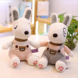 Cute Dressed Up Bull Terrier Plush Stuffed Toy